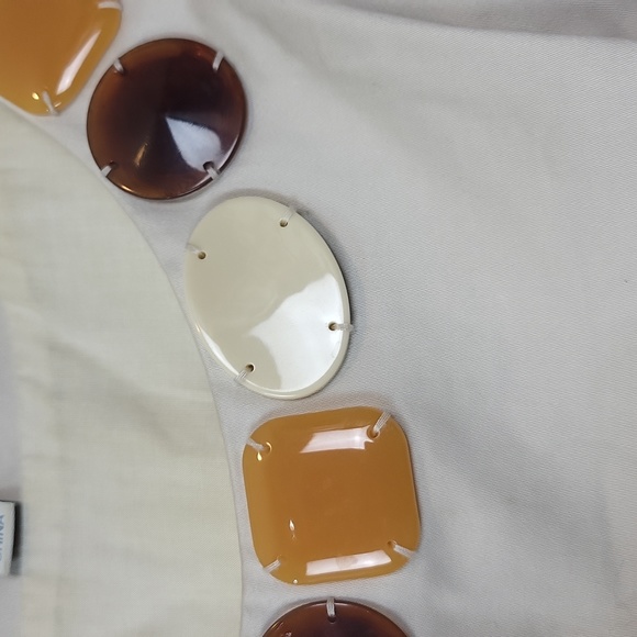 BODEN Navy Cream Sheath Long Length Midi Dress with Large Beaded Neckline (Tall) - Picture 3 of 14